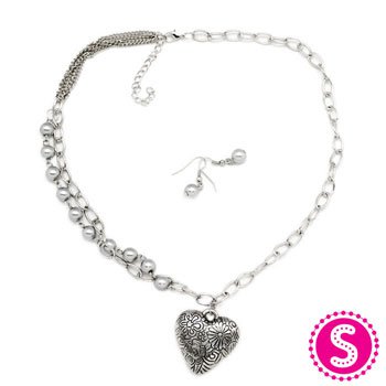 Paparazzi ♥ Heart Charm and Colorful Pearls (Asst. Colors) - Limited Stock Necklace ♥ Bracelet
