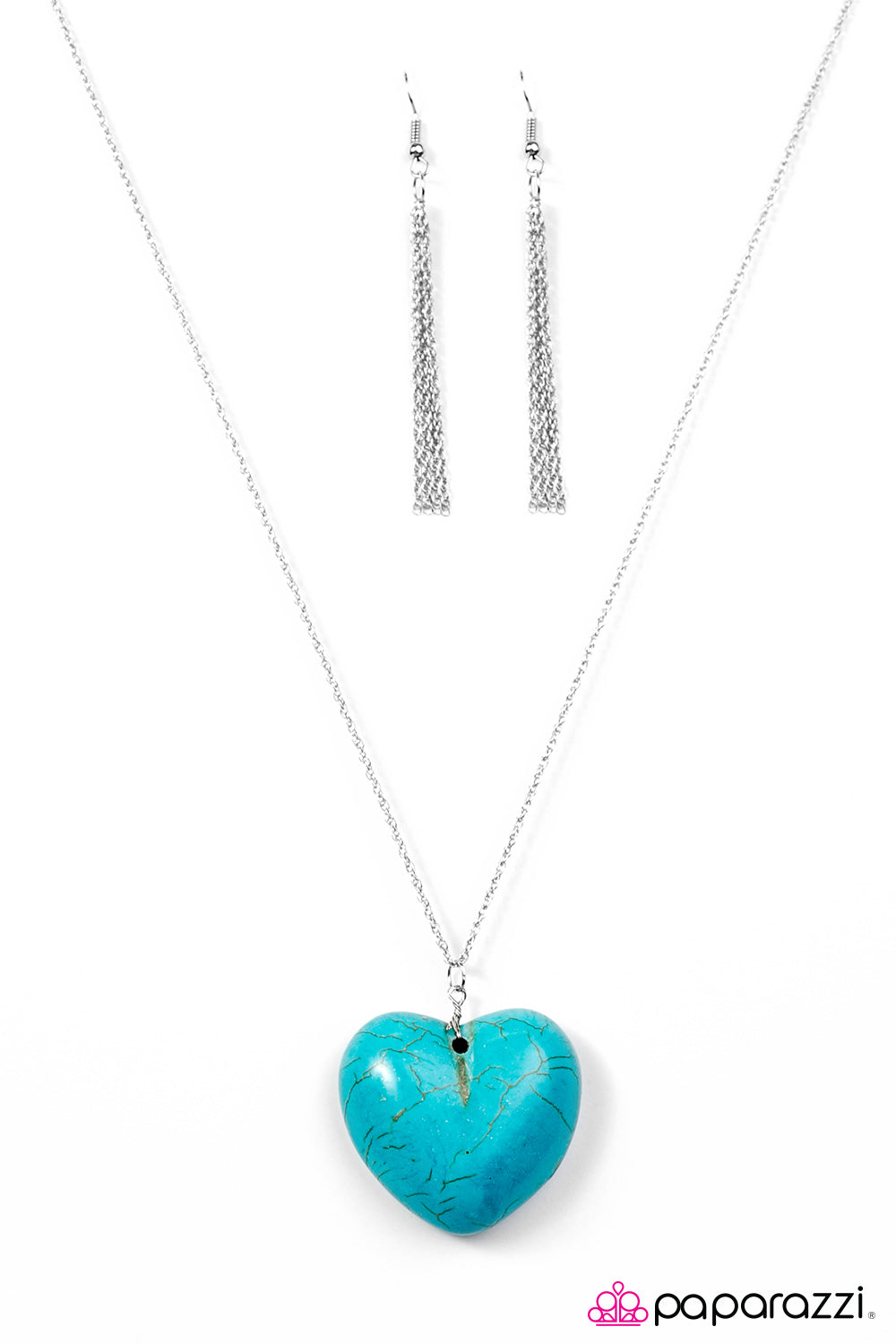 Paparazzi ♥ Shes A Heartbreaker - Blue ♥  Necklace