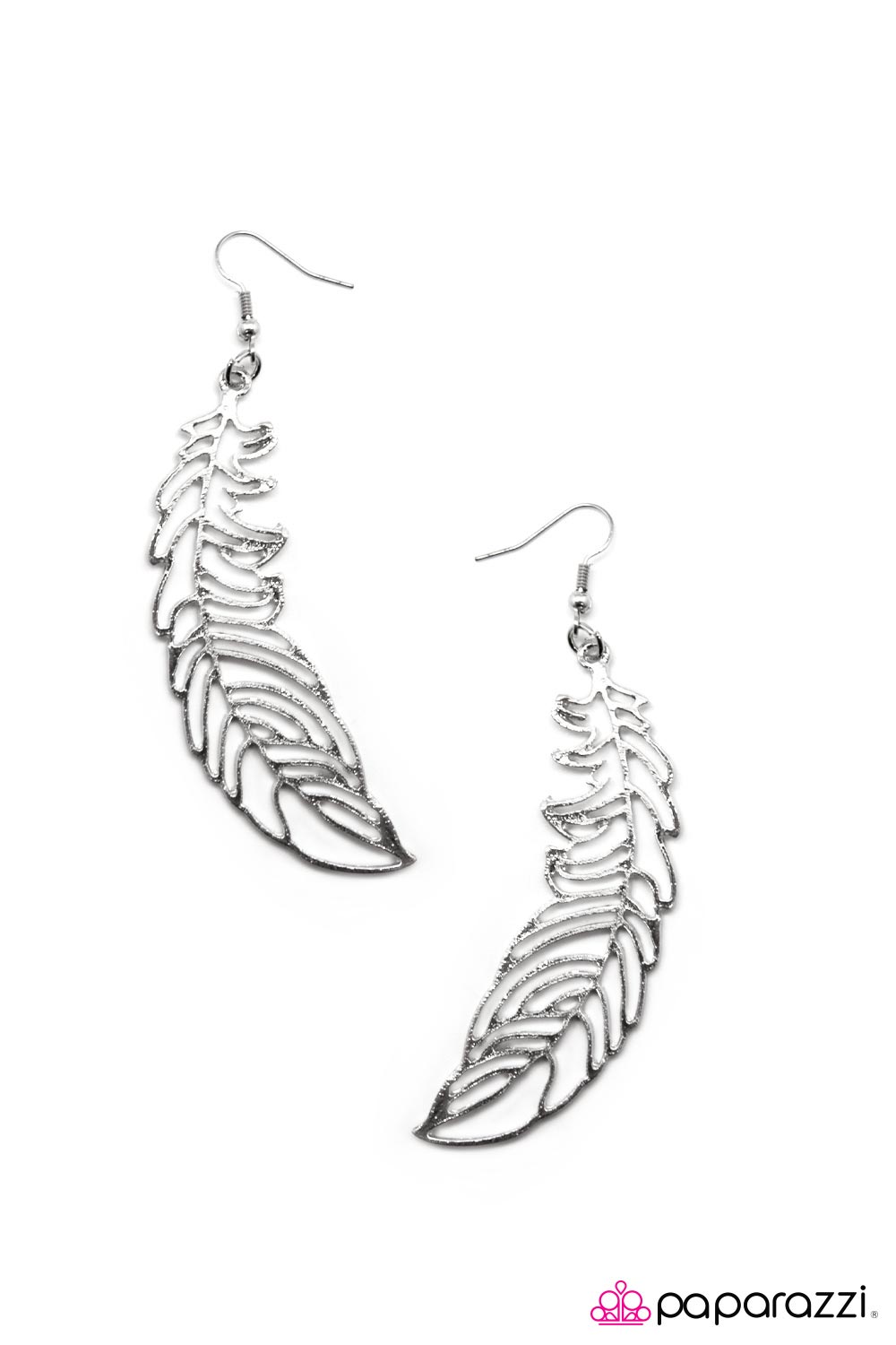 Paparazzi ♥ Birds Of A Feather - Silver ♥  Earrings