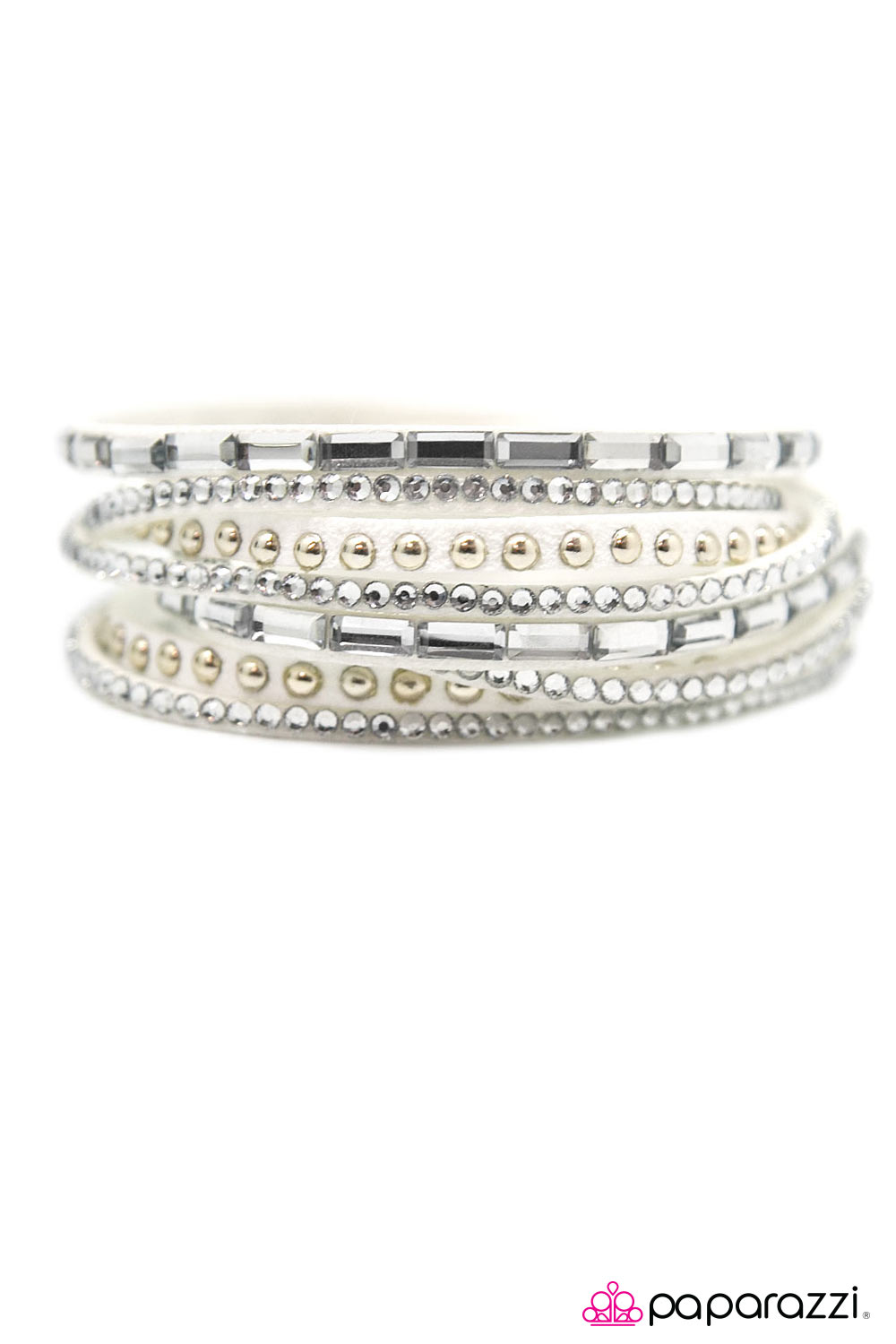 Paparazzi ♥ Stick It To The Man! - White ♥  Bracelet