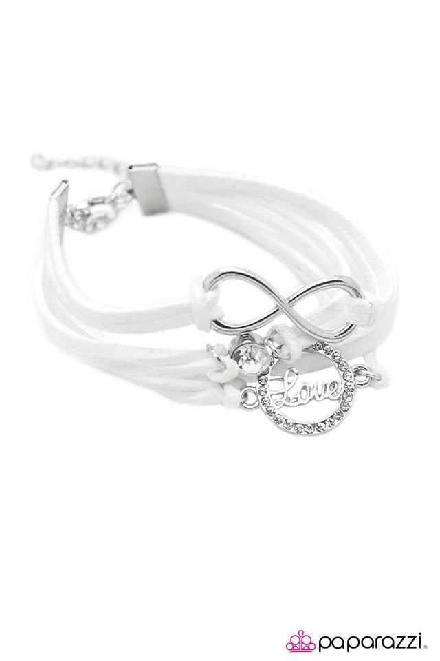 Paparazzi ♥ I Will Always Love You - White ♥ Bracelet