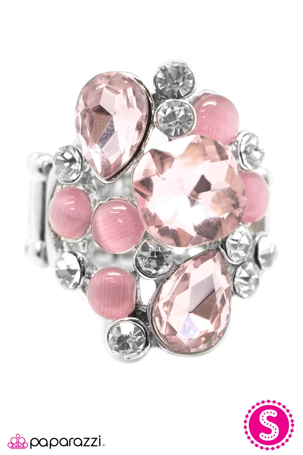 Paparazzi ♥ Build Me A Castle - Pink ♥  Ring