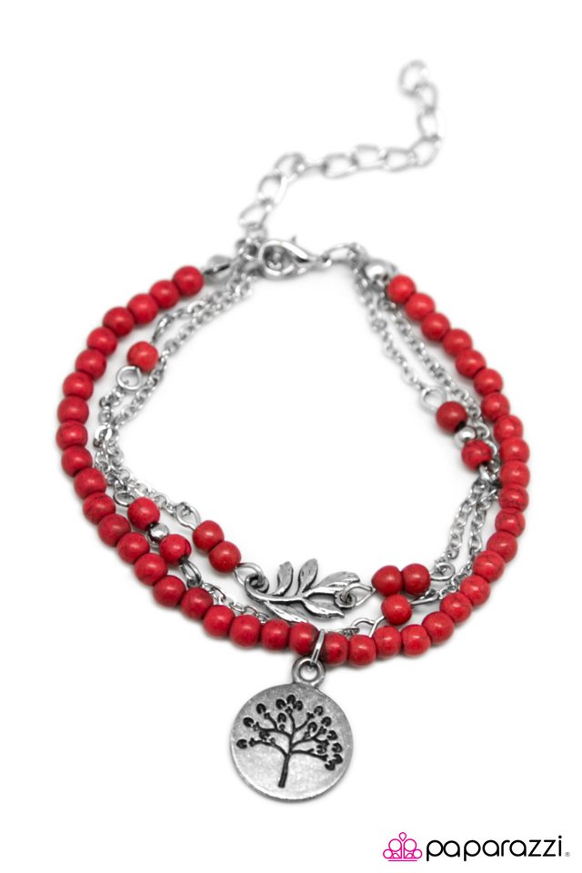 Paparazzi ♥ Barking Up The Wrong Tree - Red ♥ Bracelet