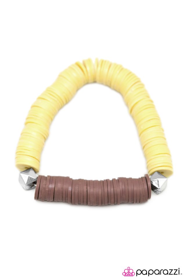 Paparazzi ♥ Dont Get DISCouraged - Yellow ♥ Bracelet