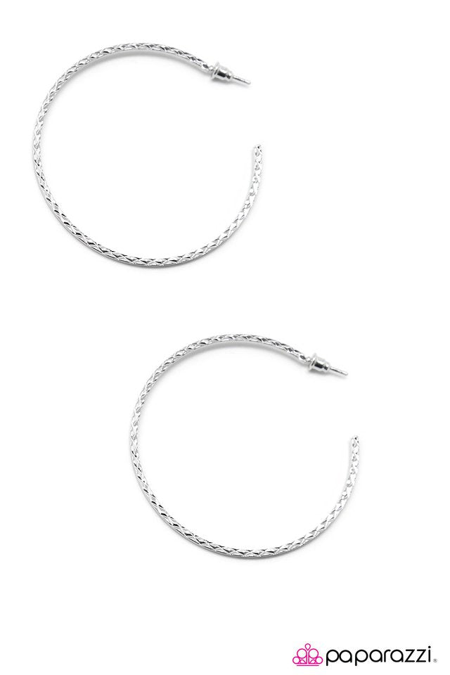 Paparazzi ♥ Western Diamondback - Silver ♥ Earrings