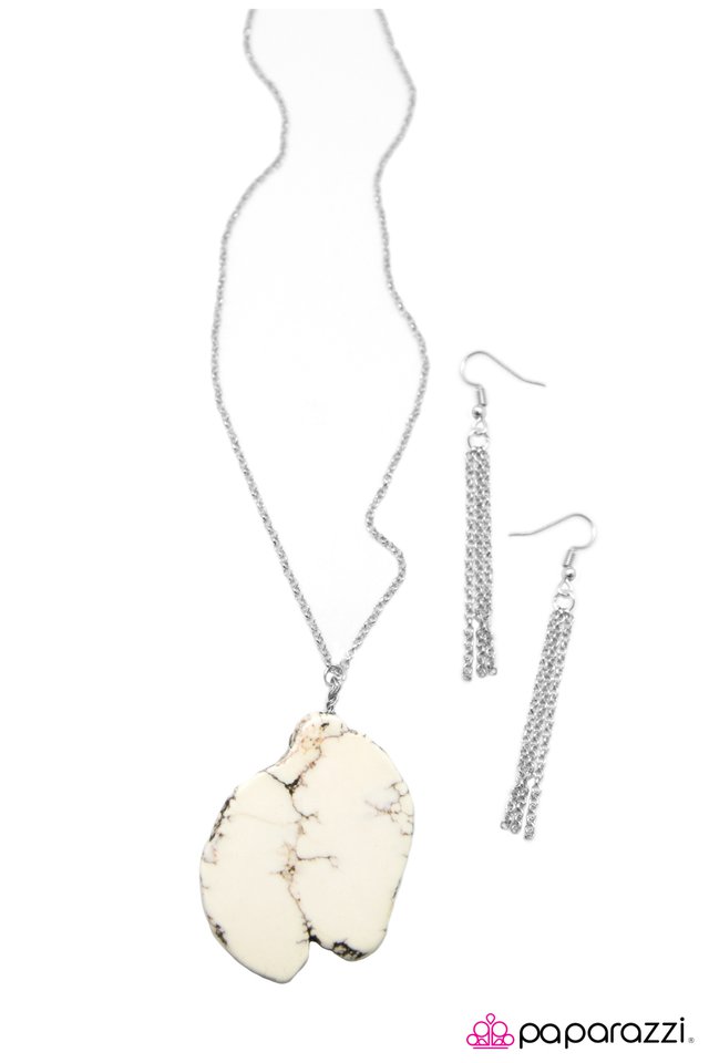 Paparazzi ♥ We Will, We Will, Rock You! - White ♥ Necklace