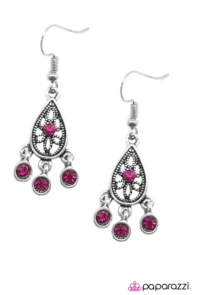 Paparazzi ♥ BEAM All You Can BEAM - Pink ♥ Earrings