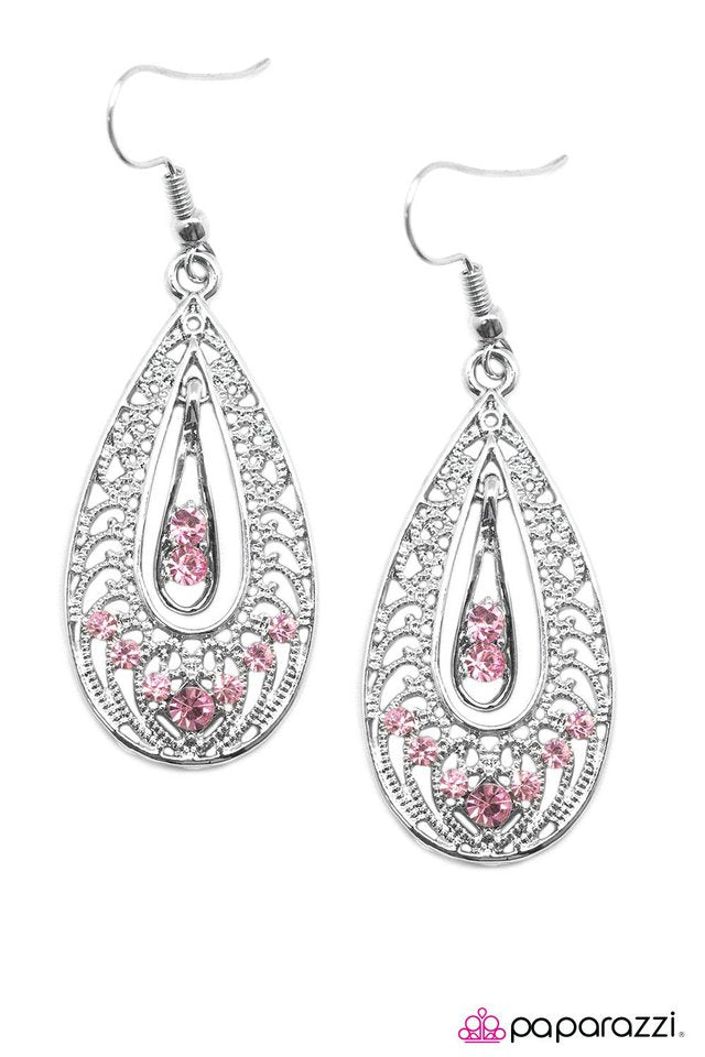 Paparazzi ♥ Who Needs Glass Slippers? - Pink ♥ Earrings