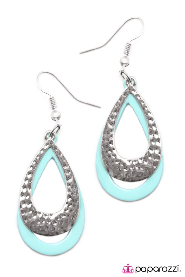 Paparazzi ♥ As The TEARS Go By - Blue ♥ Earrings