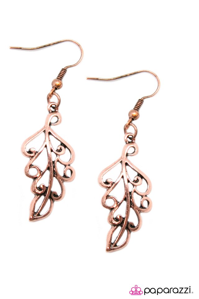 Paparazzi ♥ The QUILL Of It All - Copper ♥ Earrings