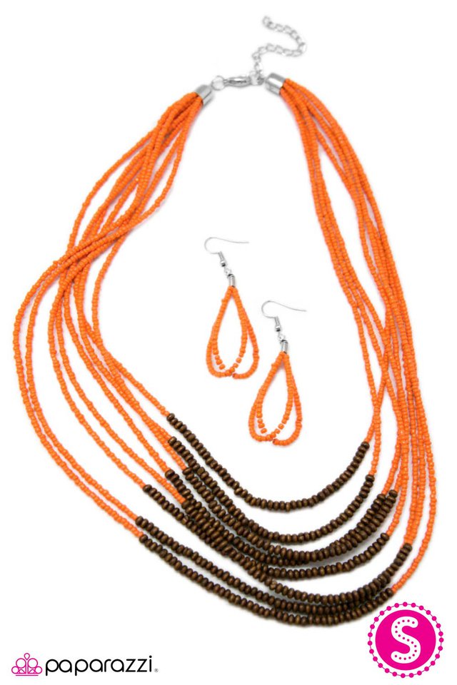 Paparazzi ♥ The Savannah Plains - Orange ♥ Necklace
