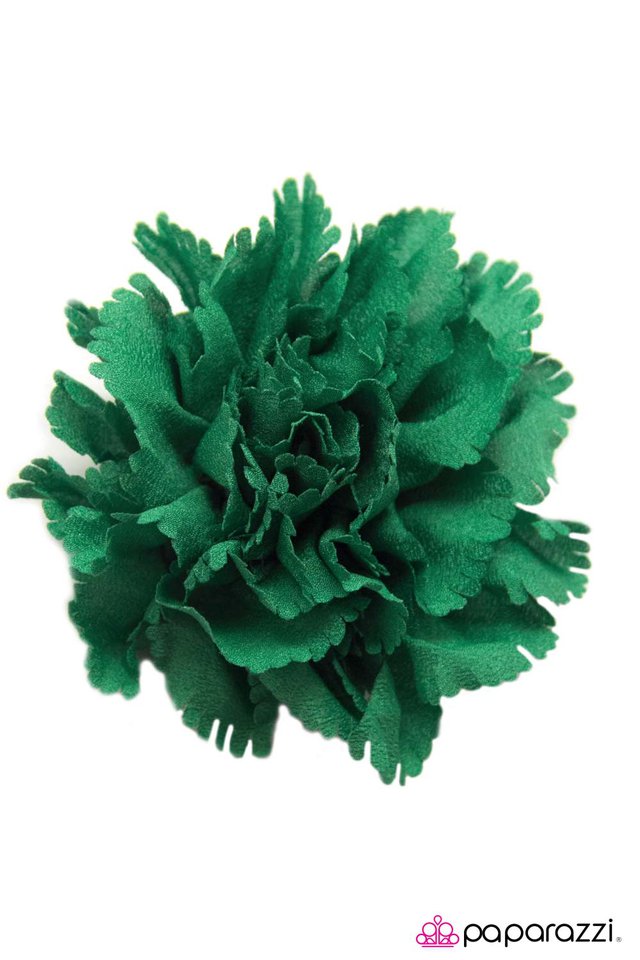 Paparazzi ♥ PLEATED To Meet You - Green ♥ Hair Clip