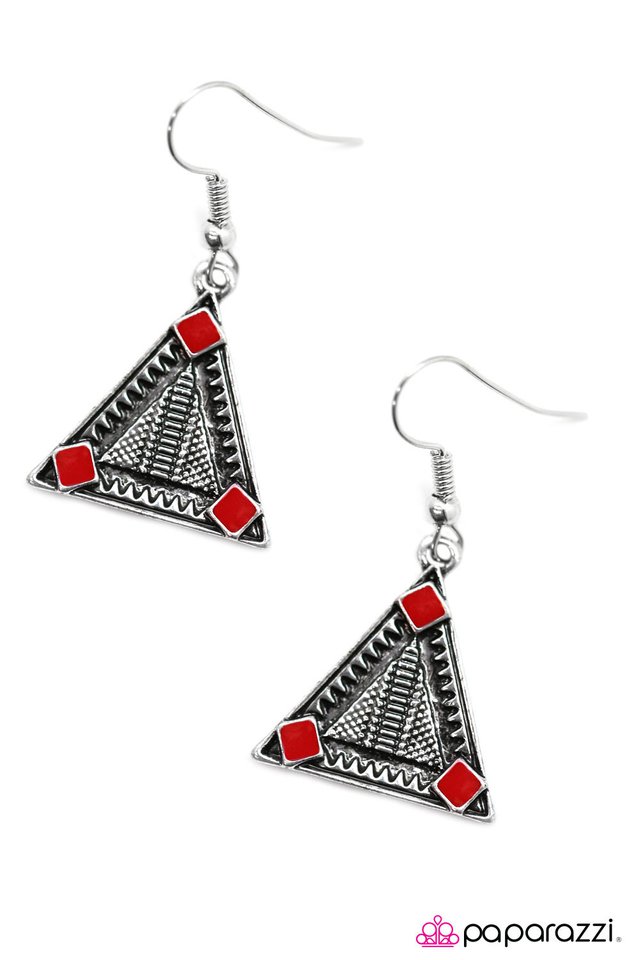 Paparazzi ♥ Nights Over Egypt - Red ♥ Earrings