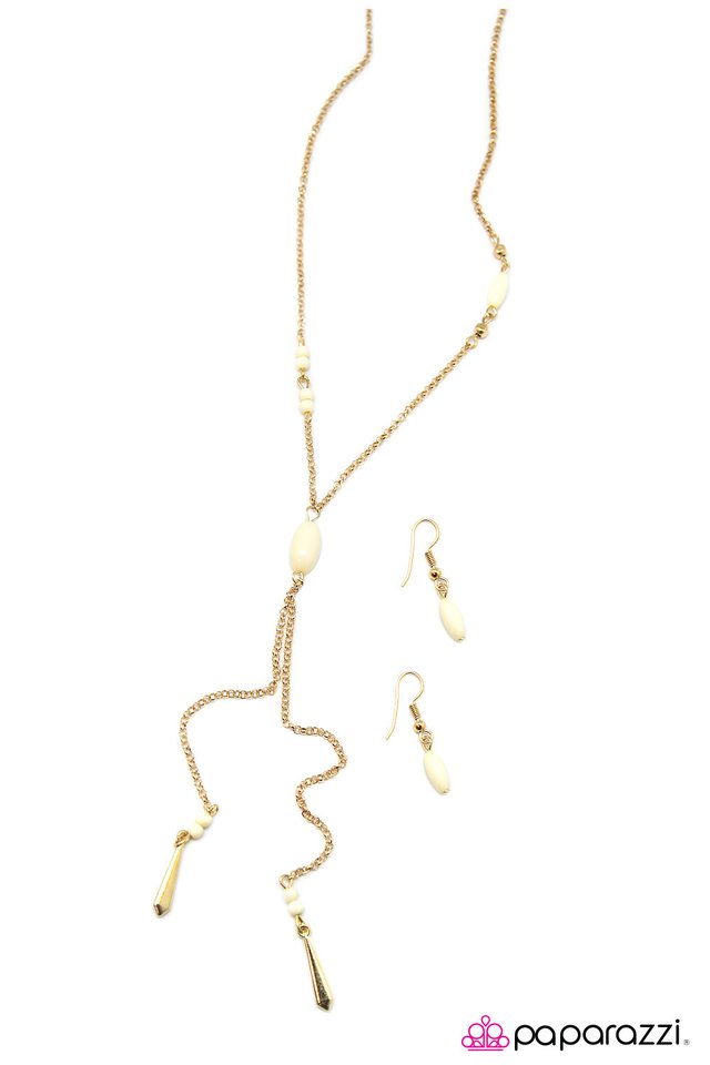 Paparazzi ♥ A Double Shot - Gold ♥ Necklace