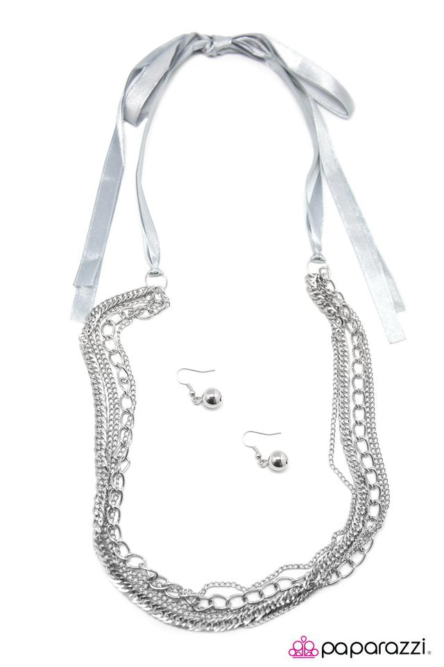 Paparazzi ♥ Chain Collision - Silver ♥ Necklace