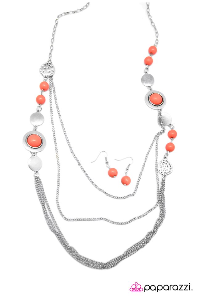 Paparazzi ♥ The Great Expedition - Orange ♥ Necklace