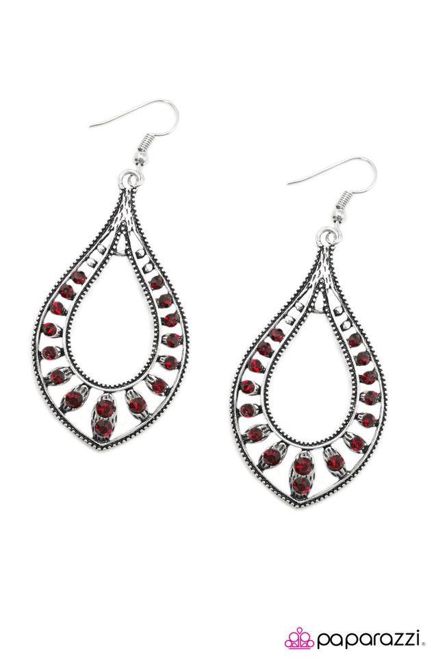 Paparazzi ♥ Big Spender - Red ♥ Earrings