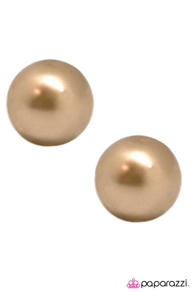 Paparazzi ♥ The Socialite - Brown ♥ Post Earrings