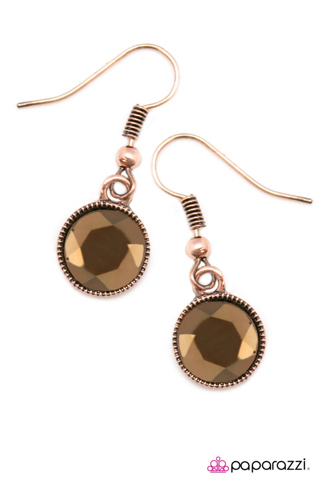 Paparazzi ♥ Dreaming of Diamonds - Copper ♥ Earrings