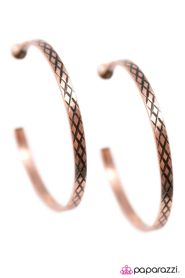 Paparazzi ♥ Safari Adventure - Copper ♥ Earrings