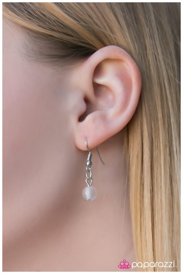 Paparazzi ♥ This May HEART A Little - White ♥ Necklace