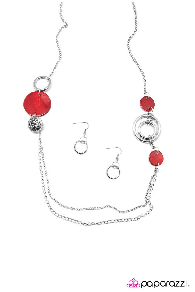 Paparazzi ♥ Sink or Swim - Red ♥ Necklace