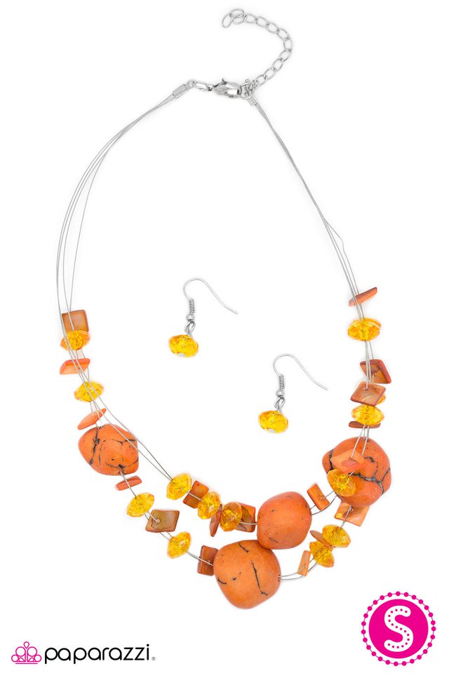 Paparazzi ♥ Adorably Artisan - Orange ♥ Necklace