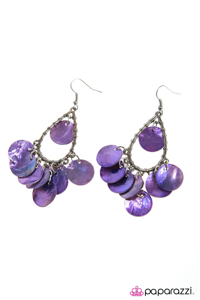 Paparazzi ♥ Deep Sea Diving - Purple ♥ Earrings