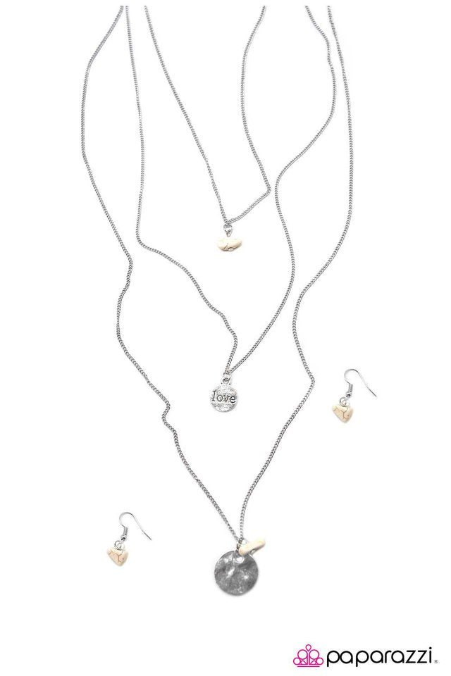 Paparazzi ♥ To Love and Be Loved - White ♥ Necklace
