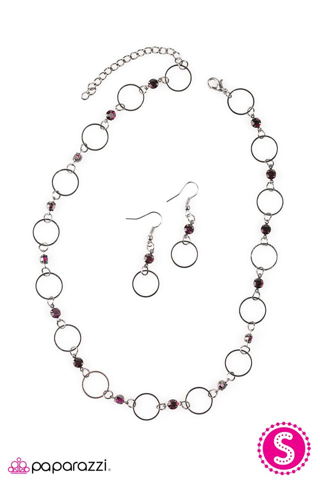 Paparazzi ♥ Name Up In Lights - Purple ♥ Necklace