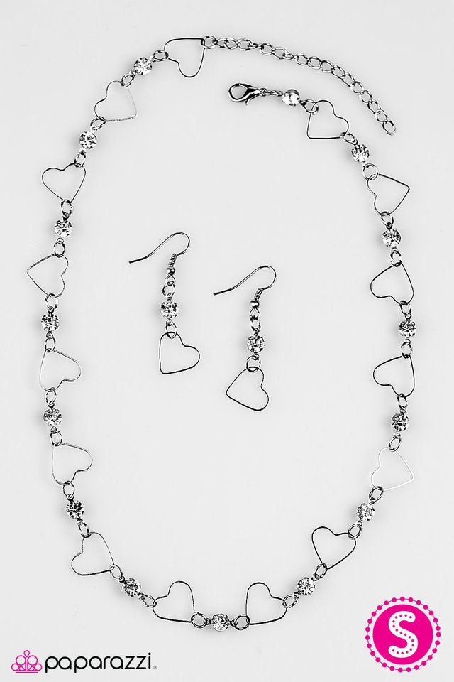Paparazzi ♥ If You Wanna Be My Lover - White ♥ Necklace
