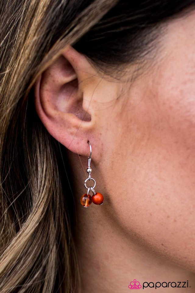 Paparazzi ♥ Color My World - Orange ♥ Necklace