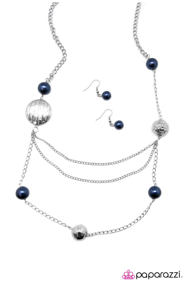 Paparazzi ♥ Ripple Of Excitement - Blue ♥ Necklace