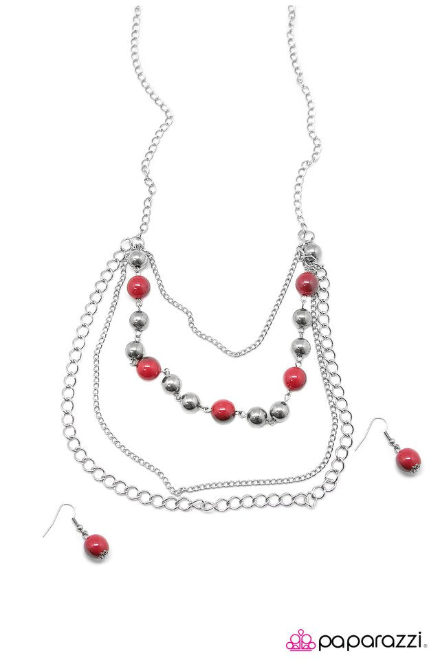 Paparazzi ♥ Betwixt - Red ♥ Necklace