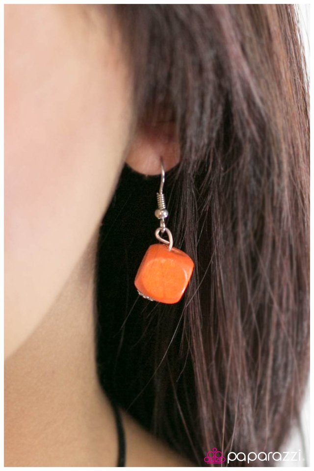 Paparazzi ♥ Boardwalk Beauty 2 - Orange ♥ Necklace