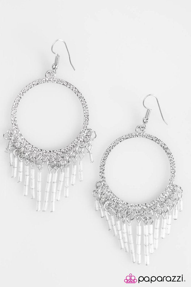 Paparazzi ♥ GLOW-It-All - Silver ♥ Earrings