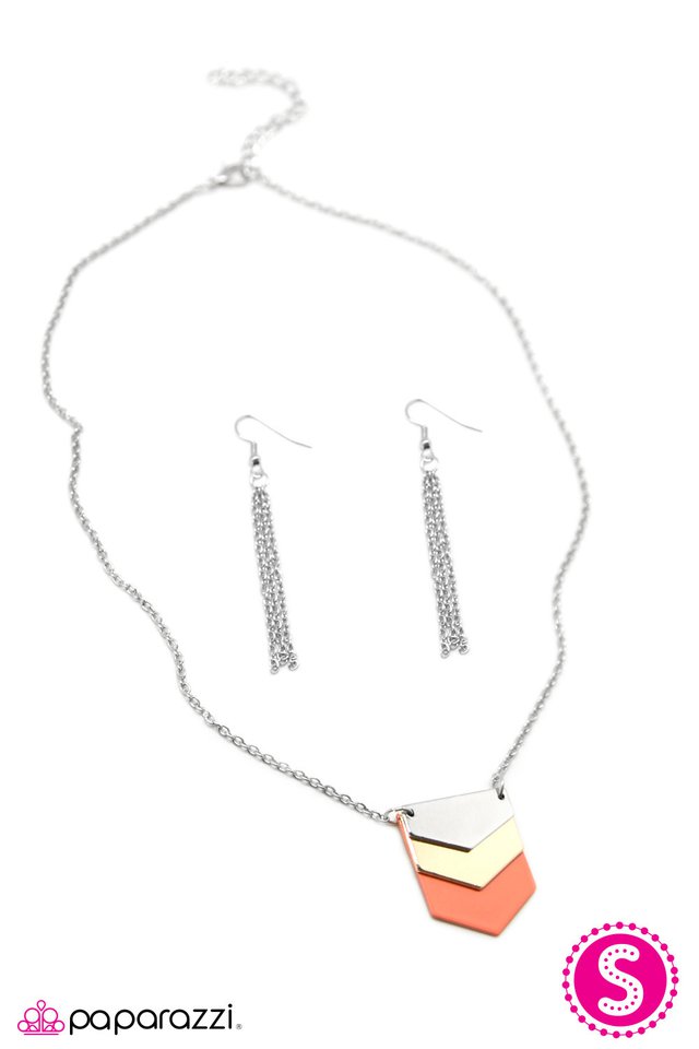 Paparazzi ♥ Bases Loaded - Orange ♥ Necklace