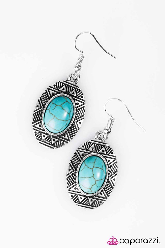 Paparazzi ♥ Sunny Sunstones - Blue ♥ Earrings