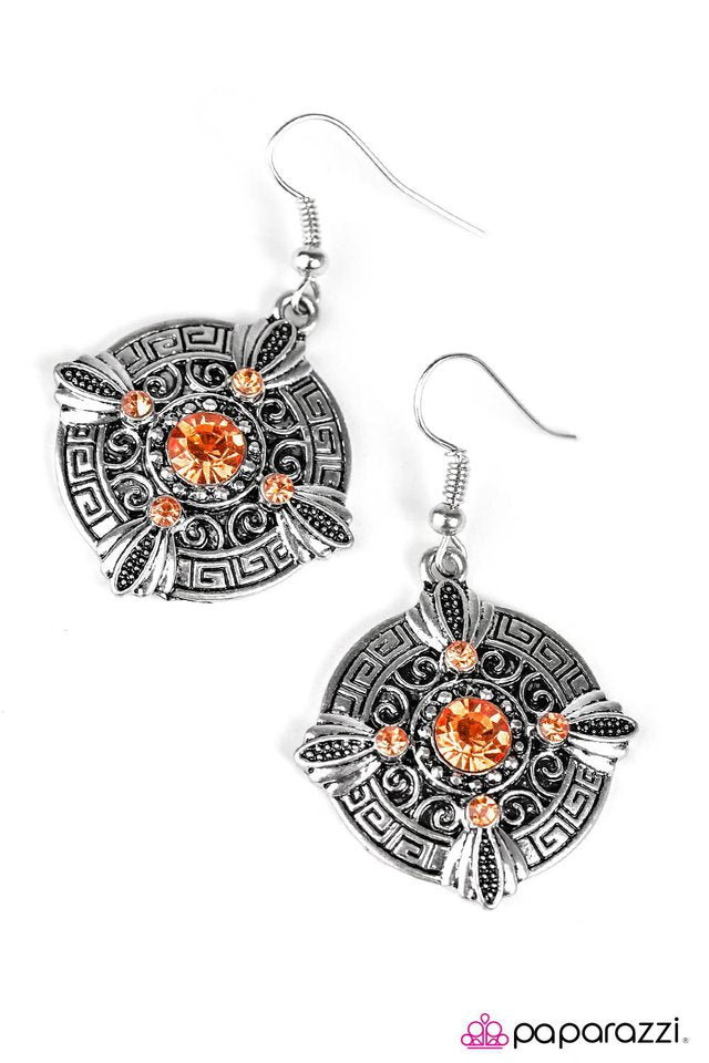 Paparazzi ♥ Wish Away - Orange ♥ Earrings