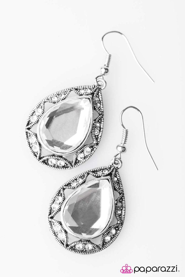 Paparazzi ♥ Happy Anniversary - White ♥ Earrings