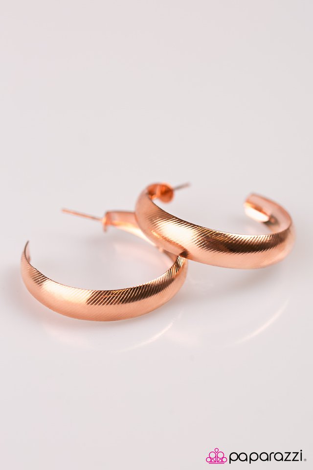 Paparazzi ♥ HOOP-ed Up! - Copper ♥ Earrings