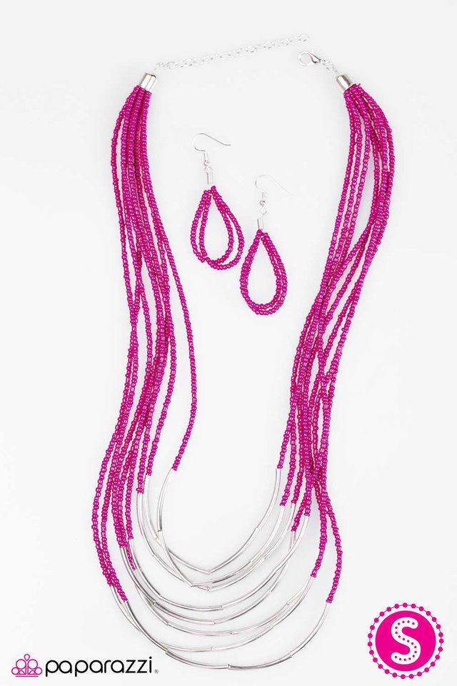 Paparazzi ♥ Living The GLEAM - Pink ♥ Necklace