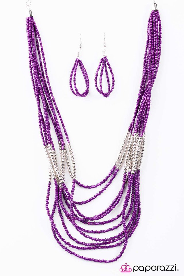 Paparazzi ♥ Get With The BEAD - Purple ♥ Necklace