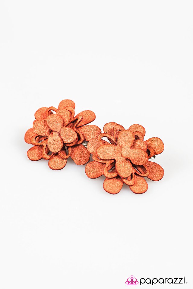 Paparazzi ♥ Happy Camper - Orange ♥ Hair Clip