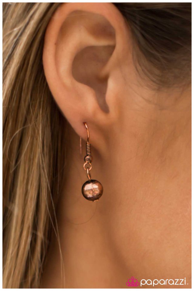 Paparazzi ♥ The TRIO Grande - Copper ♥ Necklace