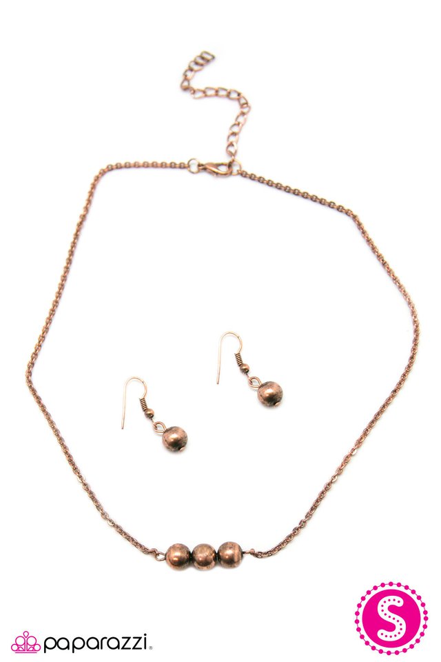 Paparazzi ♥ The TRIO Grande - Copper ♥ Necklace