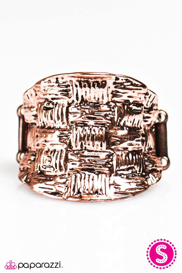 Paparazzi ♥ Checkerboard Chic - Copper ♥ Ring