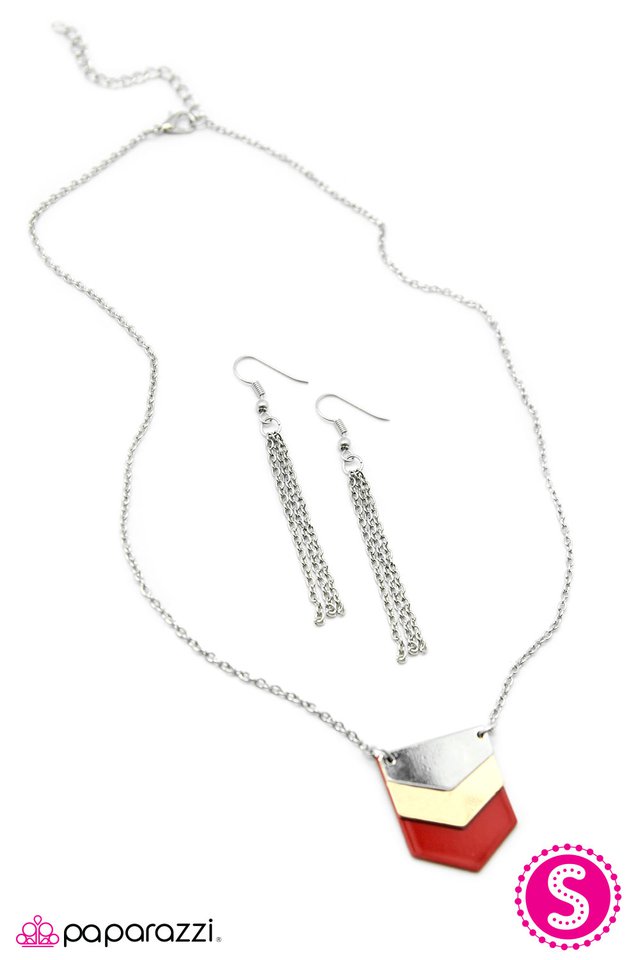 Paparazzi ♥ Bases Loaded - Red ♥ Necklace