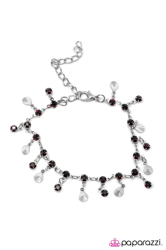 Paparazzi ♥ Rain, Rain Go Away - Red ♥ Bracelet