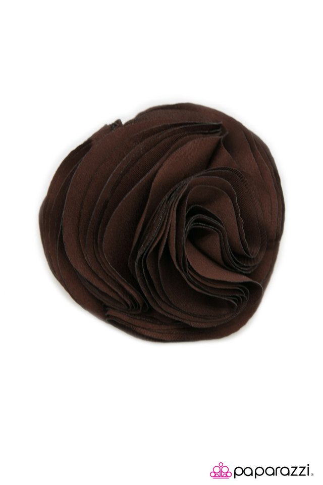 Paparazzi ♥ Part Of The Fold - Brown ♥ Hair Clip
